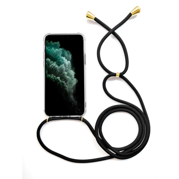 Handycase mit Kordel für iPhone-Modelle iPhone 12 pro max-Schwarz / Gold