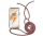 Handyschutz Hülle Case mit Band Kordel Kette Schnur zum Umhängen für OnePlus 1+ OnePlus 8 Pink /Gold