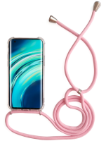 Handycase mit Kordel für Xiaomi-Modelle Xiaomi Mi 10T pro (6,67") Pink / Silber