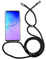 Handycase mit Kordel für Samsung-Modelle Samsung Galaxy A02s-Schwarz / Silber
