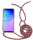 Handycase mit Kordel für Samsung-Modelle Samsung Galaxy A42 5G-Grau / Gold