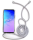Handycase mit Kordel für Samsung-Modelle Samsung Galaxy M31-Schwarz / Silber