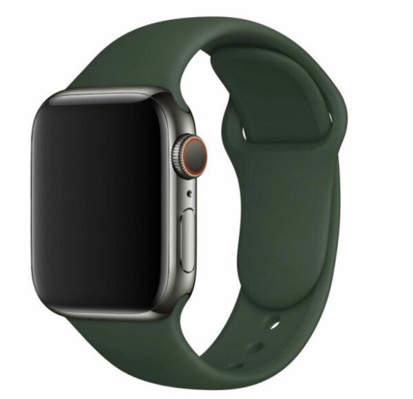 Armband aus Silikon für Apple iWatch Smartwatch diverse Farben verfügbar 38 / 40mm Dark green