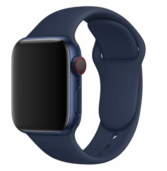 Armband aus Silikon für Apple iWatch Smartwatch diverse Farben verfügbar 38 / 40mm Midnight blue