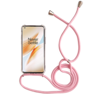 Handyschutz Hülle Case mit Band Kordel Kette Schnur zum Umhängen für OnePlus 1+ OnePlus 8T (6,55") Schwarz / Gold
