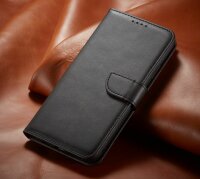Samsung Handyhülle zum Aufklappen mit Lasche Schwarz Galaxy Note 10
