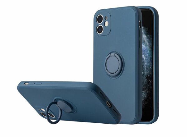 Handyhülle mit Ringhalter blau iPhone 12