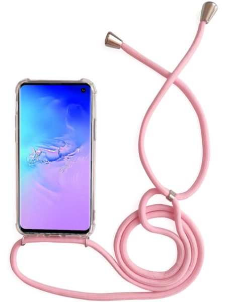 Handycase mit Kordel für Samsung-Modelle Samsung Galaxy A22 5G-Pink / Silber